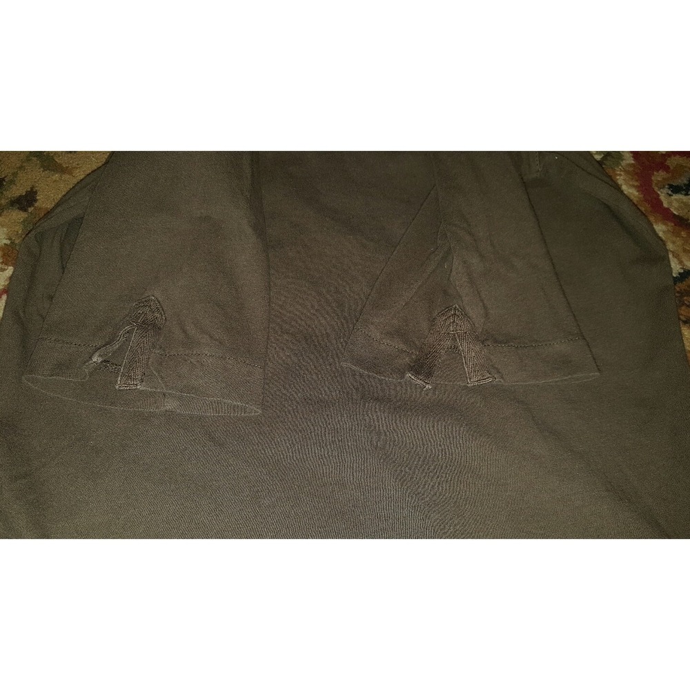 The North Face brown cotton V shirt top sz small womens 1/2" Sleeve - Picture 4 of 4